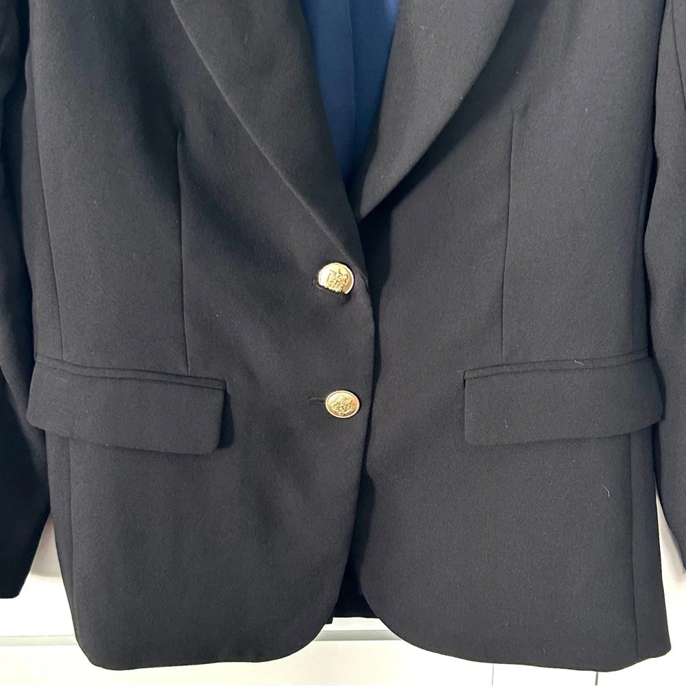 J. Crew Women's Black City Crepe Willa Blazer‎ in Size 2